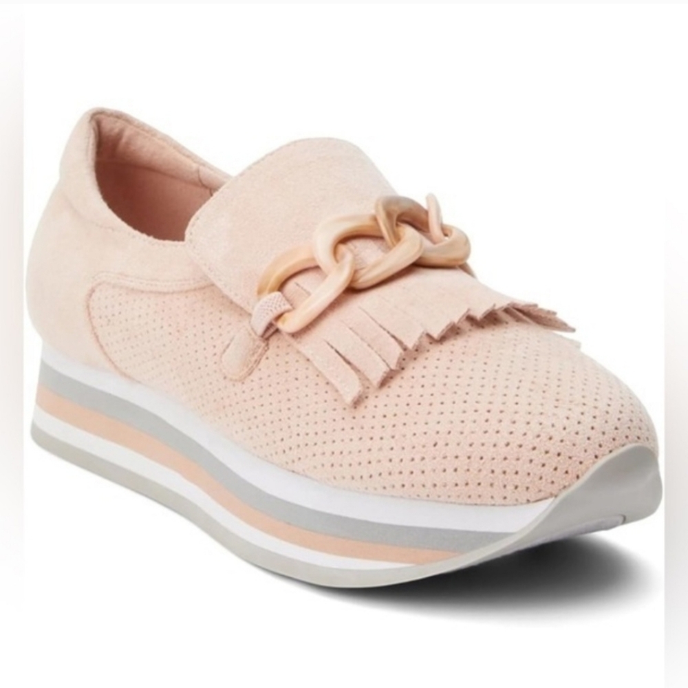 Coconuts by Matisse Women's Cream Loafers with Fringe and Chain Detail